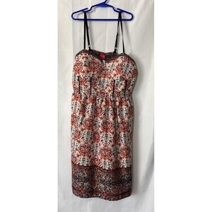 Up by‎ Ultra Pink Women Brown Paisley Casual Mini Dress M
